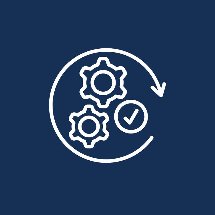 Icone d'engrenage représentant les systèmes construit par Sysmic Automation pour les entreprises de services